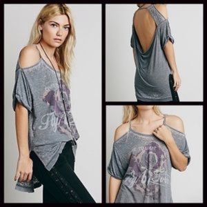 Free People open back graphic tee
